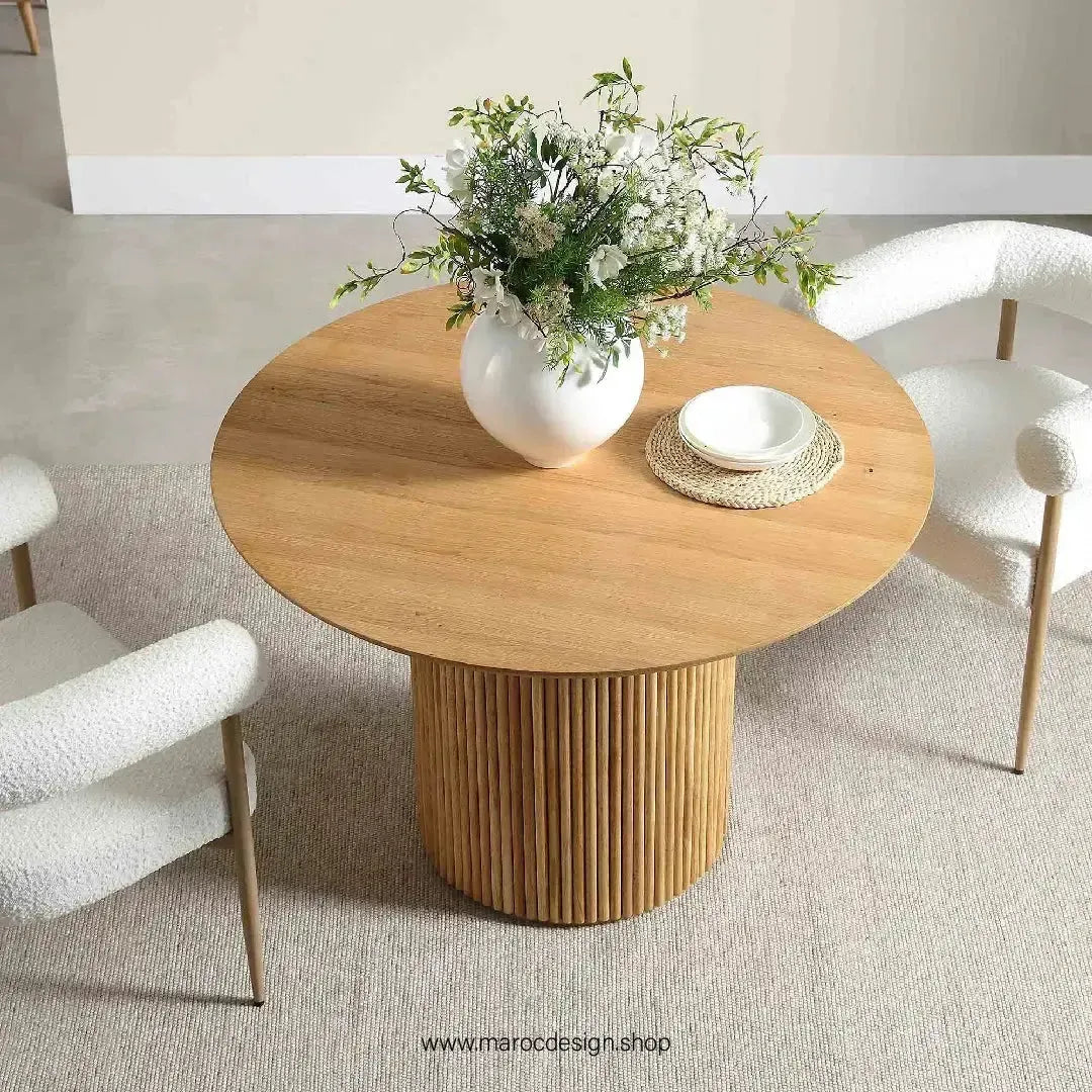 ALMA TABLE À MANGER – Élégance Moderne pour Votre Salon ou Cuisine By Maroc Design-Table à Manger, Chaises, Tabouret, Bar, Comptoire-Maroc Design-80cm-Maroc Design