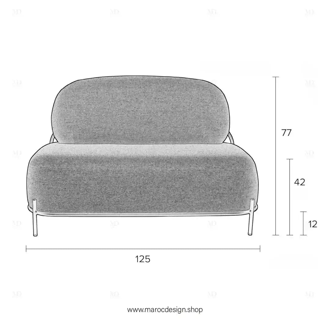 ALPINO Canapés et Fauteuils luxe et Confort Maroc Design-canapé, fauteil, Pouf, Meridienne-Maroc Design-Blanc-Velour-Maroc Design