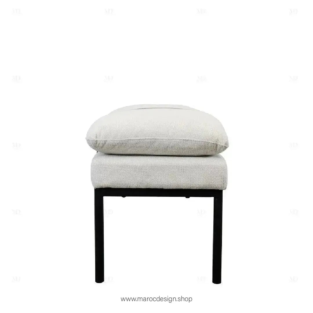BAXTER Banc – Élégance et Confort en Tissu Crème par Maroc Design-Banc, Tabouret, Chambre, Réception-Maroc Design-Gris-Maroc Design