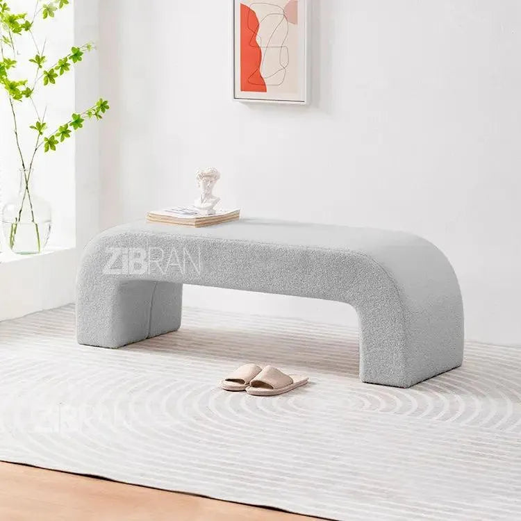 BRIDG canapé banc - tabouret-Banc, Tabouret, Chambre, Réception-Maroc Design-Blanc-Maroc Design