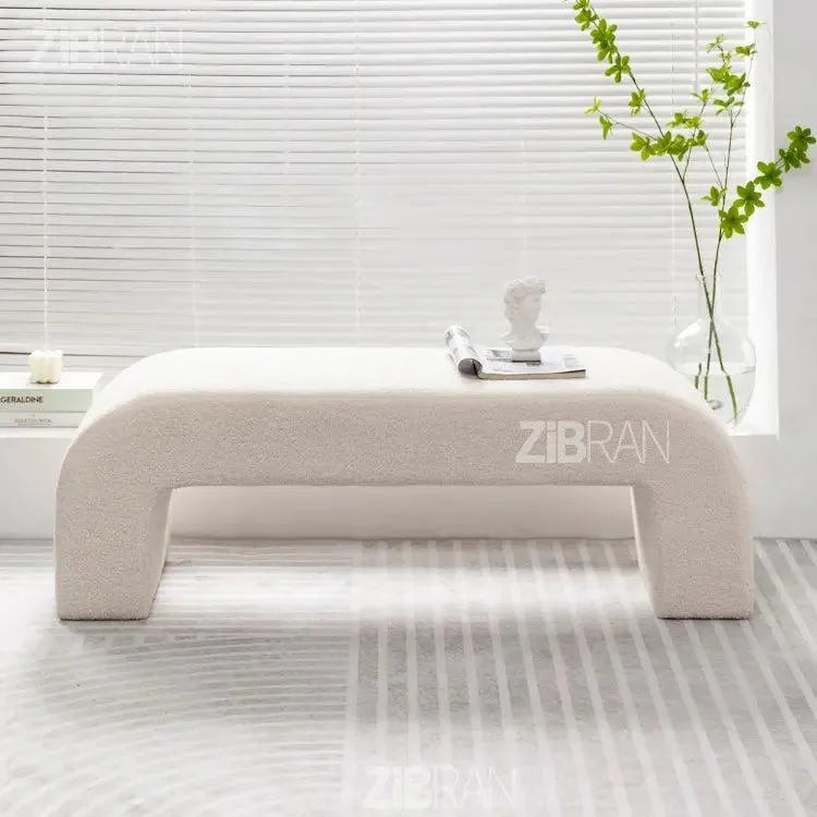 BRIDG canapé banc - tabouret-Banc, Tabouret, Chambre, Réception-Maroc Design-Blanc-Maroc Design