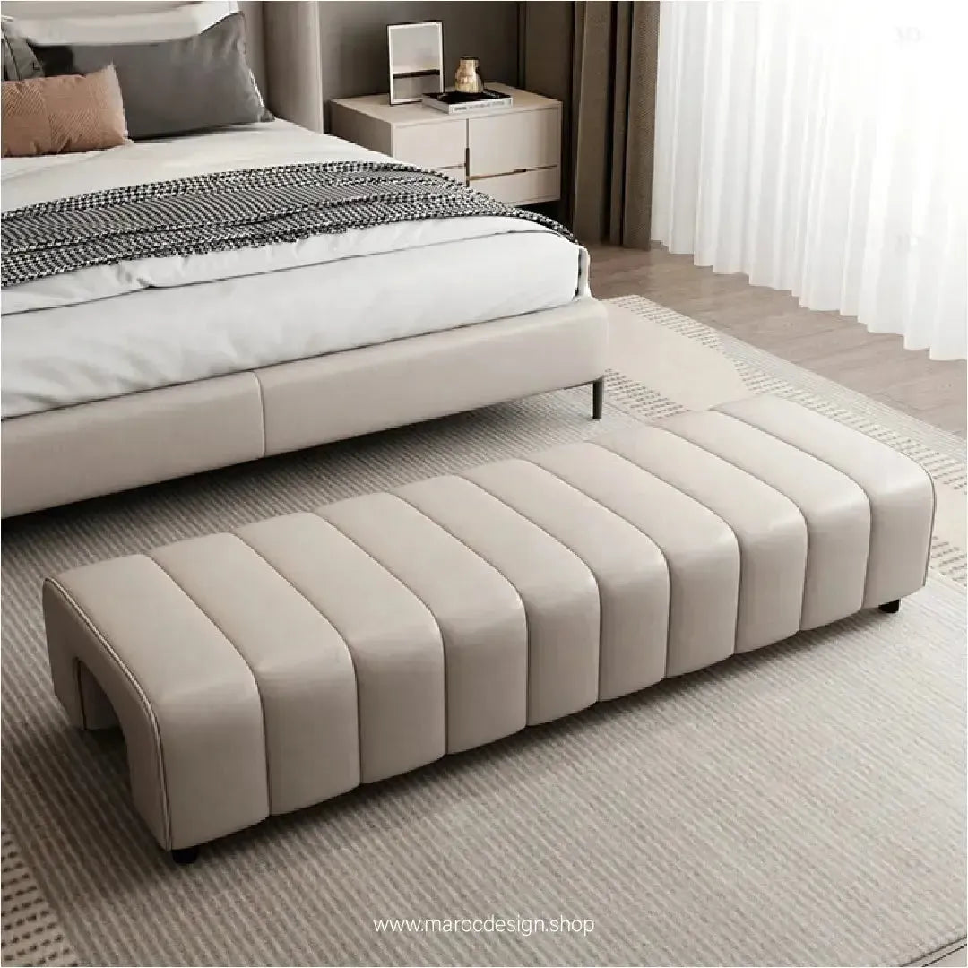 CAMEL, le banc qui vous offre un mélange parfait de confort et de sophistication By Maroc Design-Banc, Tabouret, Chambre, Réception-Maroc Design-Biege-100-Maroc Design