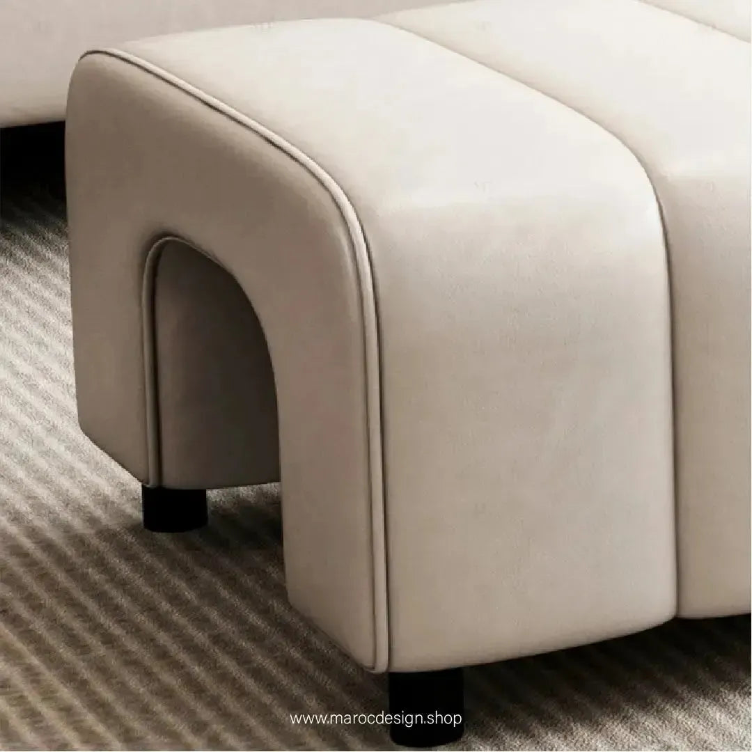 CAMEL, le banc qui vous offre un mélange parfait de confort et de sophistication By Maroc Design-Banc, Tabouret, Chambre, Réception-Maroc Design-Gris-100-Maroc Design