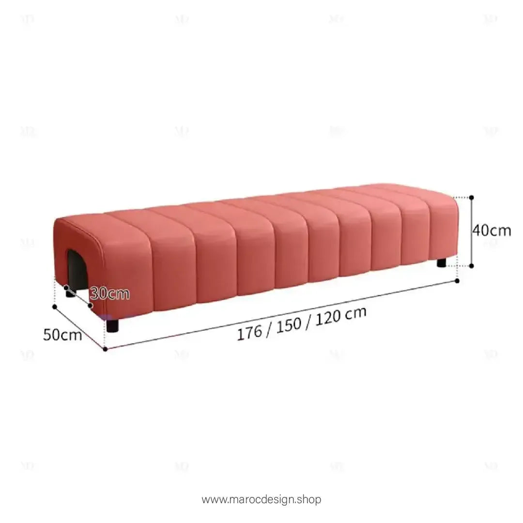 CAMEL, le banc qui vous offre un mélange parfait de confort et de sophistication By Maroc Design-Banc, Tabouret, Chambre, Réception-Maroc Design-Gris-100-Maroc Design
