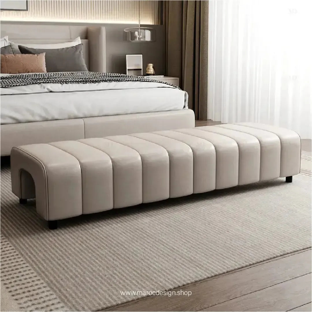CAMEL, le banc qui vous offre un mélange parfait de confort et de sophistication By Maroc Design-Banc, Tabouret, Chambre, Réception-Maroc Design-Gris-100-Maroc Design