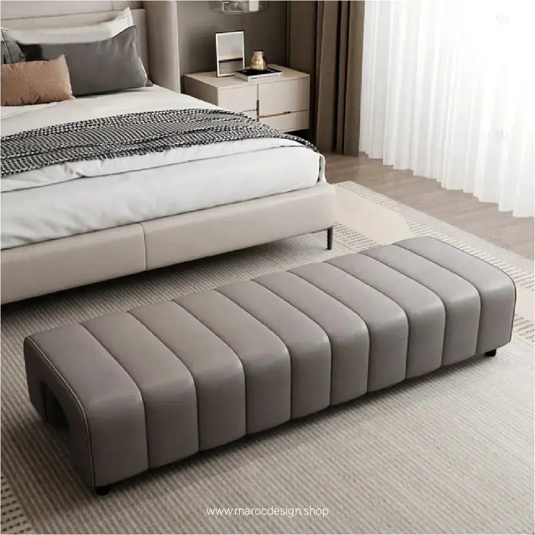 CAMEL, le banc qui vous offre un mélange parfait de confort et de sophistication By Maroc Design-Banc, Tabouret, Chambre, Réception-Maroc Design-Gris-100-Maroc Design