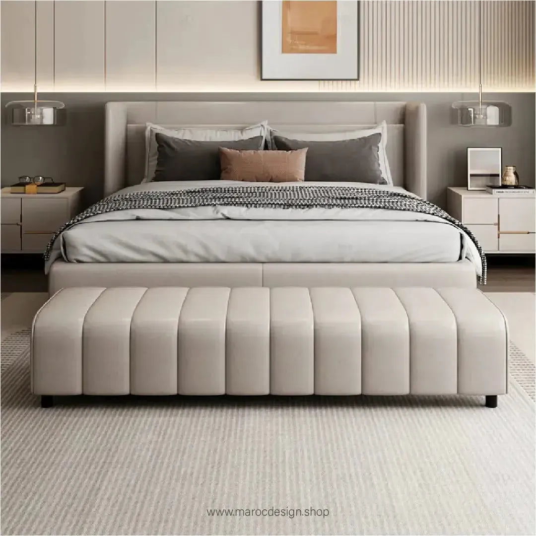 CAMEL, le banc qui vous offre un mélange parfait de confort et de sophistication By Maroc Design-Banc, Tabouret, Chambre, Réception-Maroc Design-Gris-100-Maroc Design