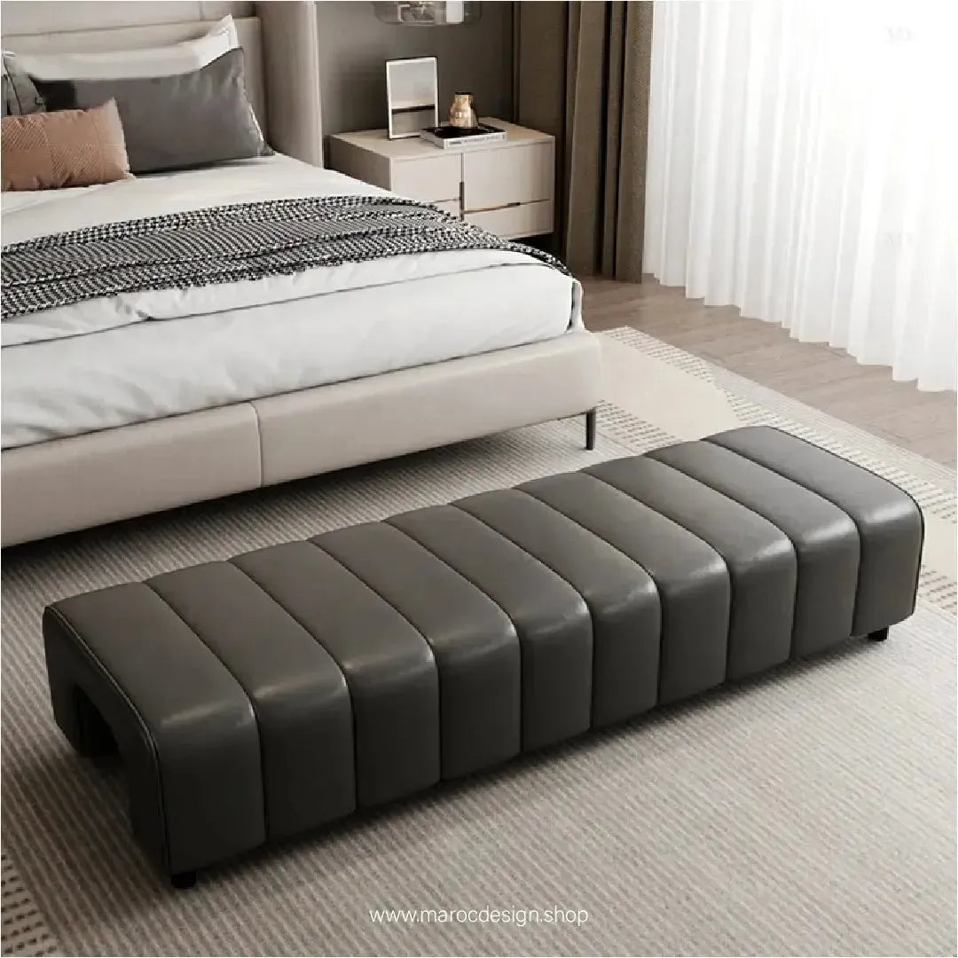 CAMEL, le banc qui vous offre un mélange parfait de confort et de sophistication By Maroc Design-Banc, Tabouret, Chambre, Réception-Maroc Design-Noir-100-Maroc Design