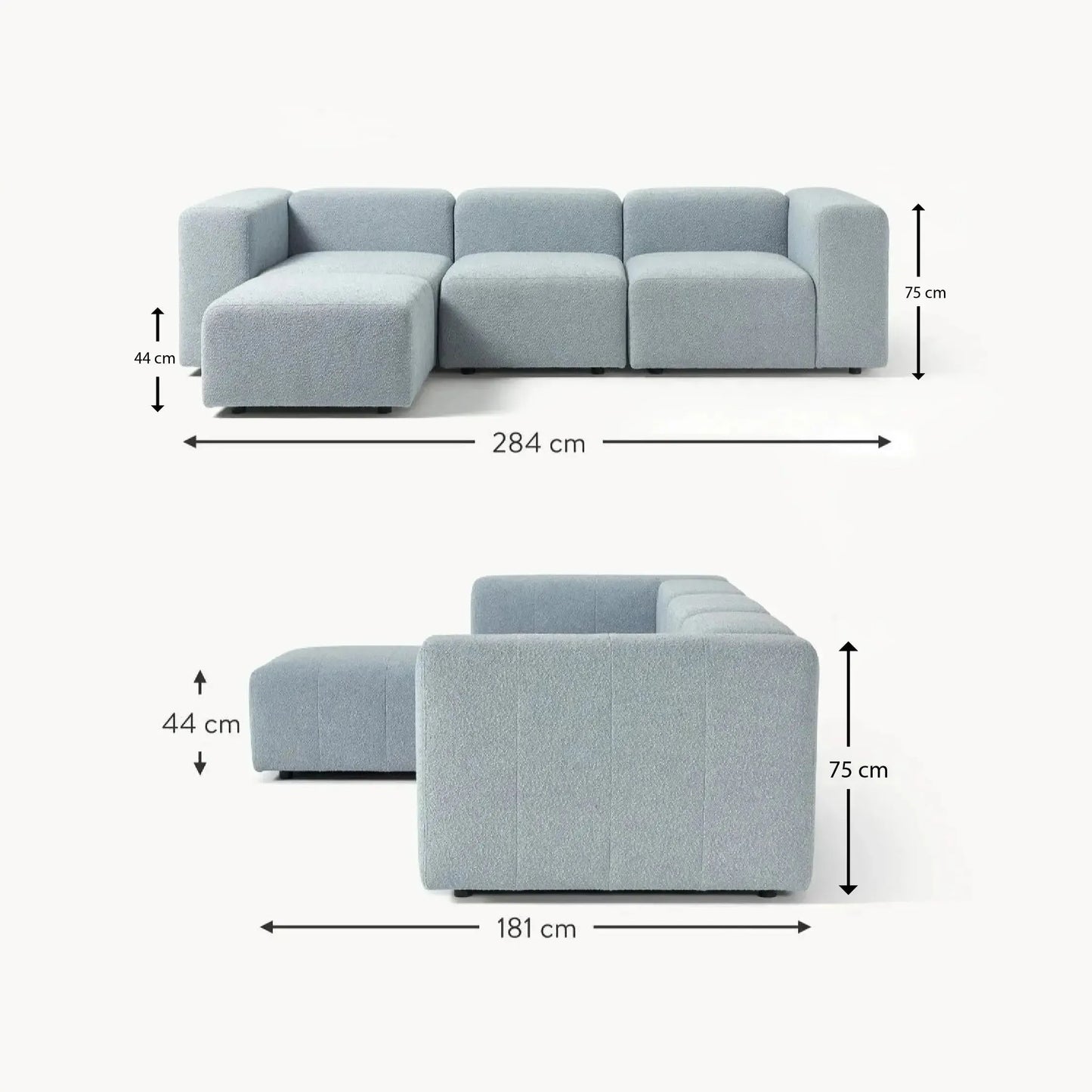 CASTA Canapé 3 Place + Pouf – Élégance et Confort Modulables-canapé, fauteil, Meridienne,-Maroc Design-Velour-Maroc Design
