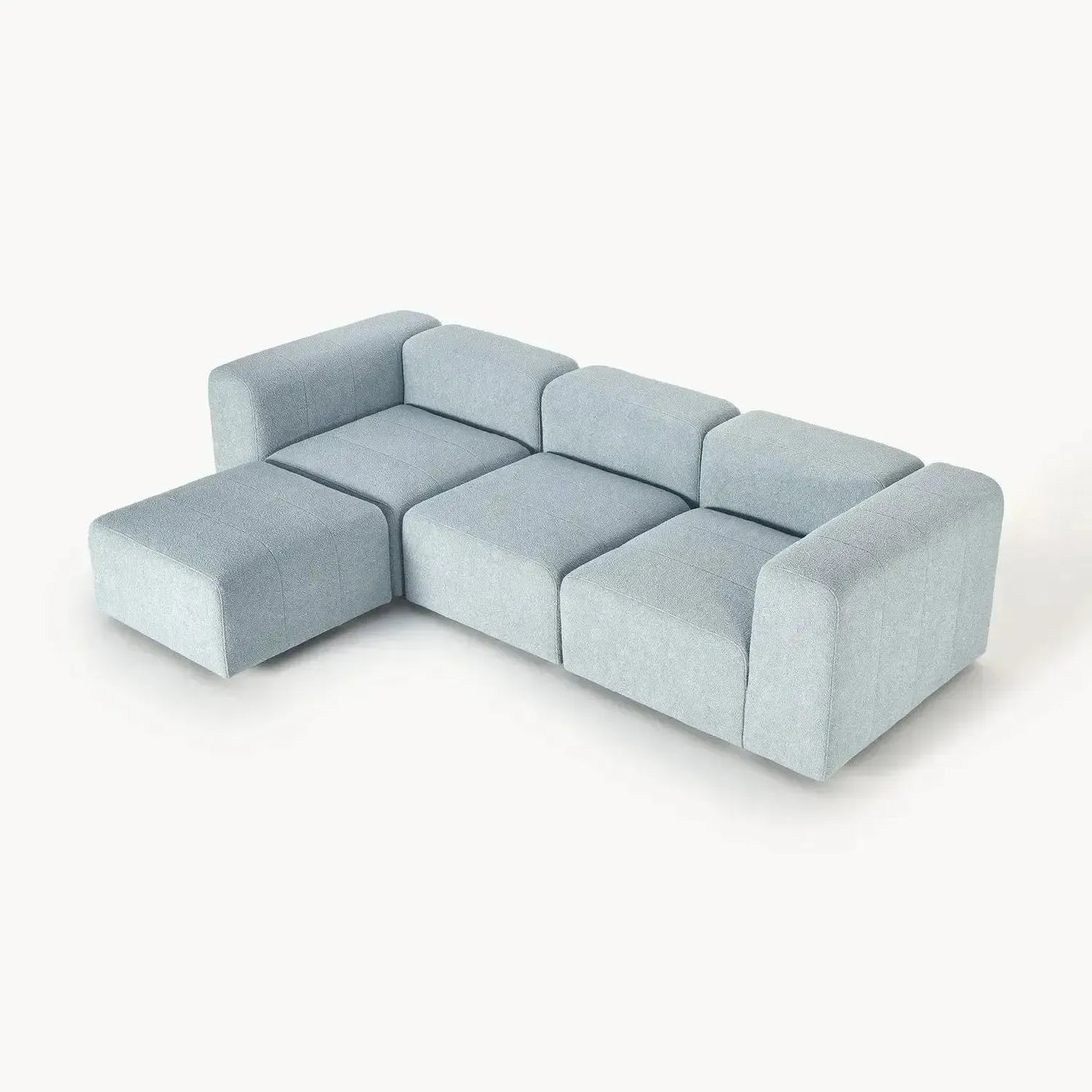 CASTA Canapé 3 Place + Pouf – Élégance et Confort Modulables-canapé, fauteil, Meridienne,-Maroc Design-Velour-Maroc Design