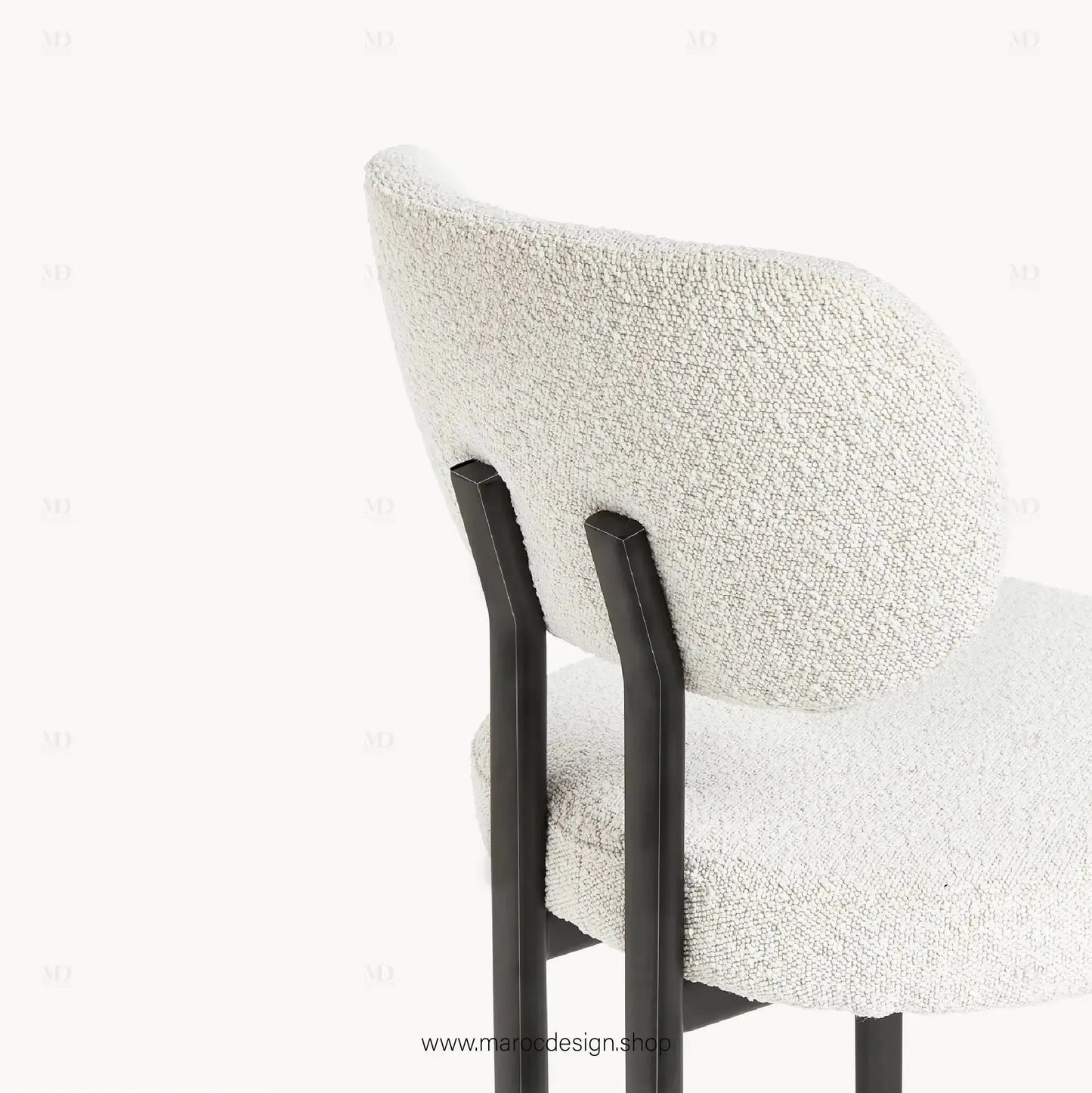 CASTRO - La Chaise minimaliste adapté pour Salle à manger ou Bureau-Chaise, Table à Manger,-Maroc Design-Blanc-Maroc Design