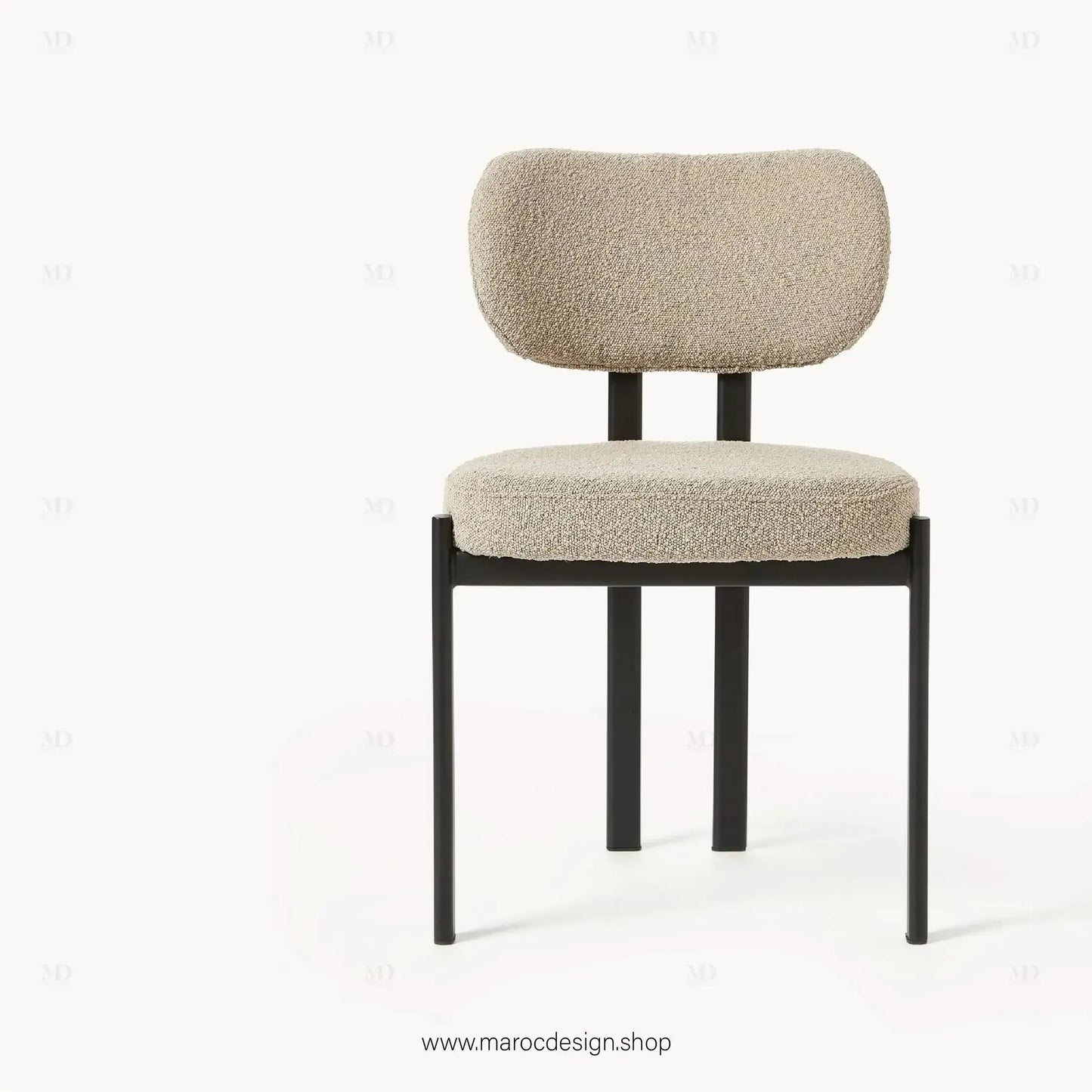 CASTRO - La Chaise minimaliste adapté pour Salle à manger ou Bureau-Chaise, Table à Manger,-Maroc Design-Blanc-Maroc Design