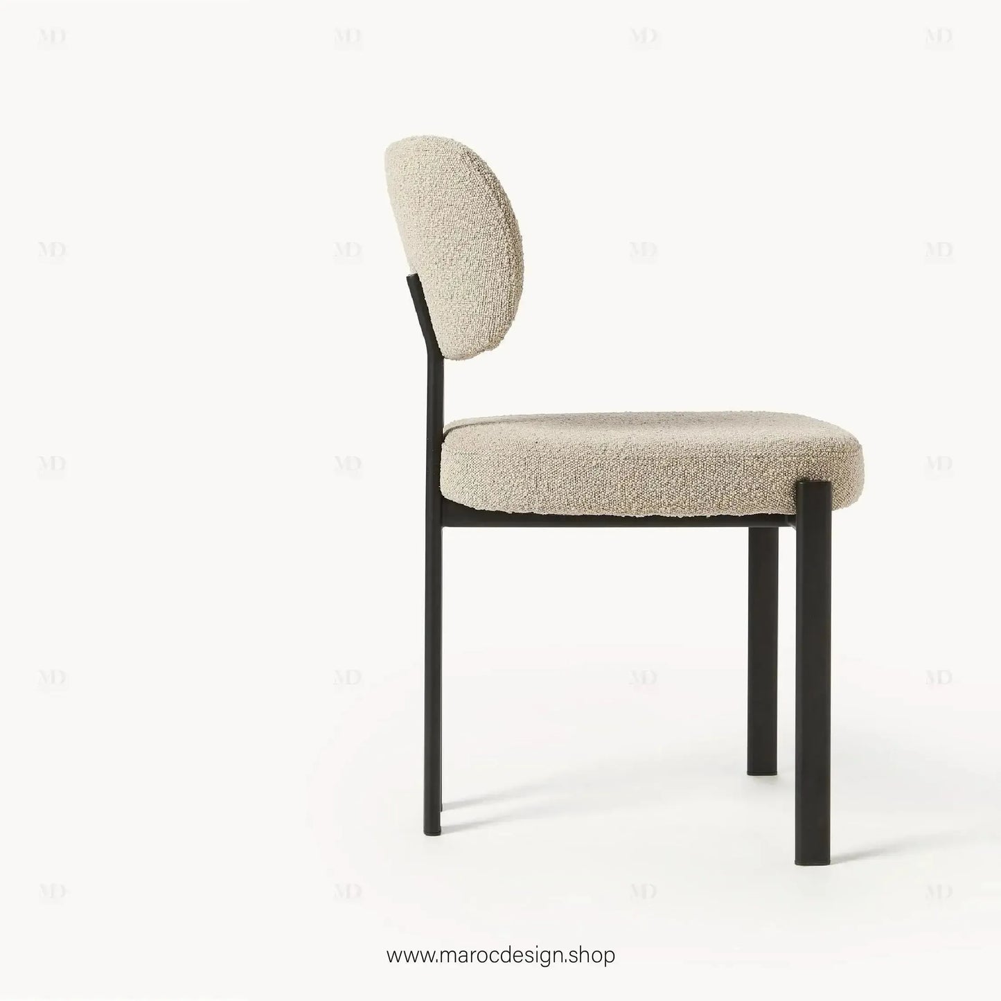 CASTRO - La Chaise minimaliste adapté pour Salle à manger ou Bureau-Chaise, Table à Manger,-Maroc Design-Blanc-Maroc Design