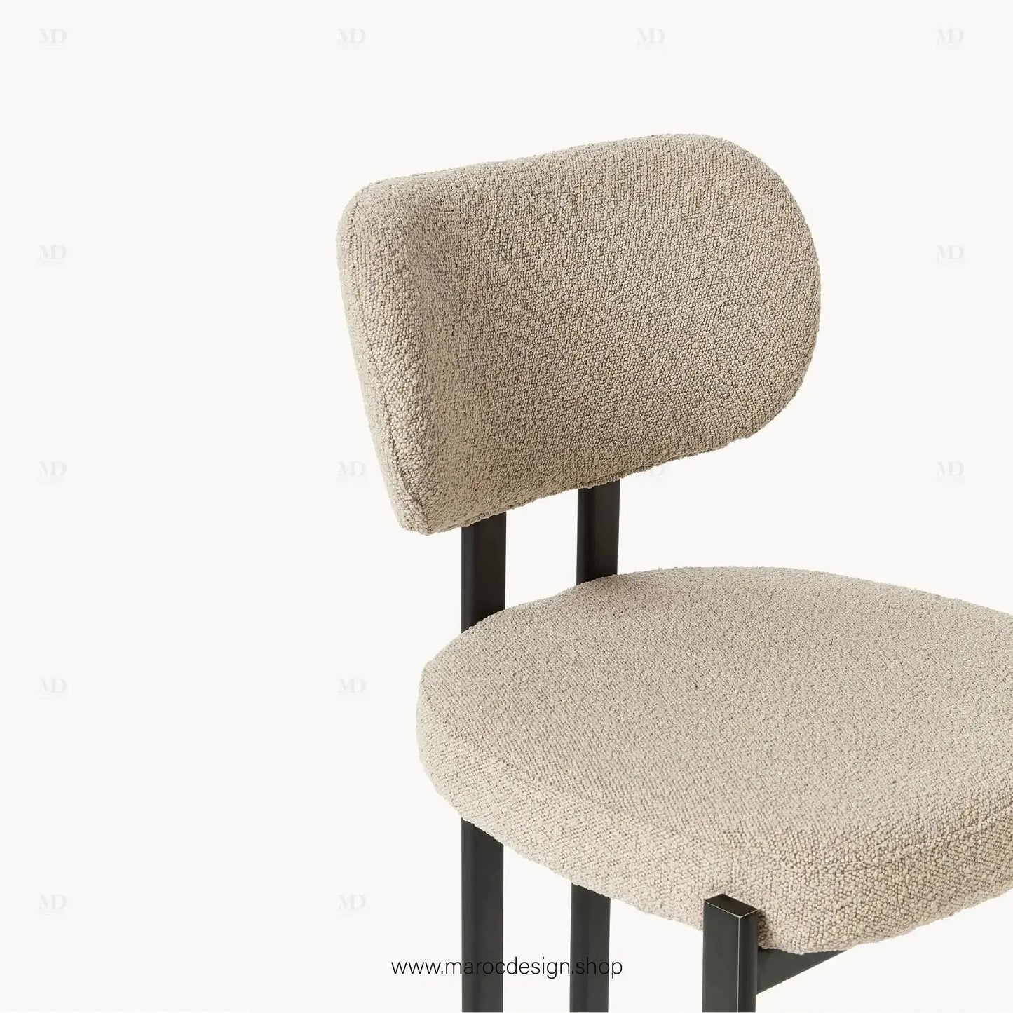 CASTRO - La Chaise minimaliste adapté pour Salle à manger ou Bureau-Chaise, Table à Manger,-Maroc Design-Blanc-Maroc Design