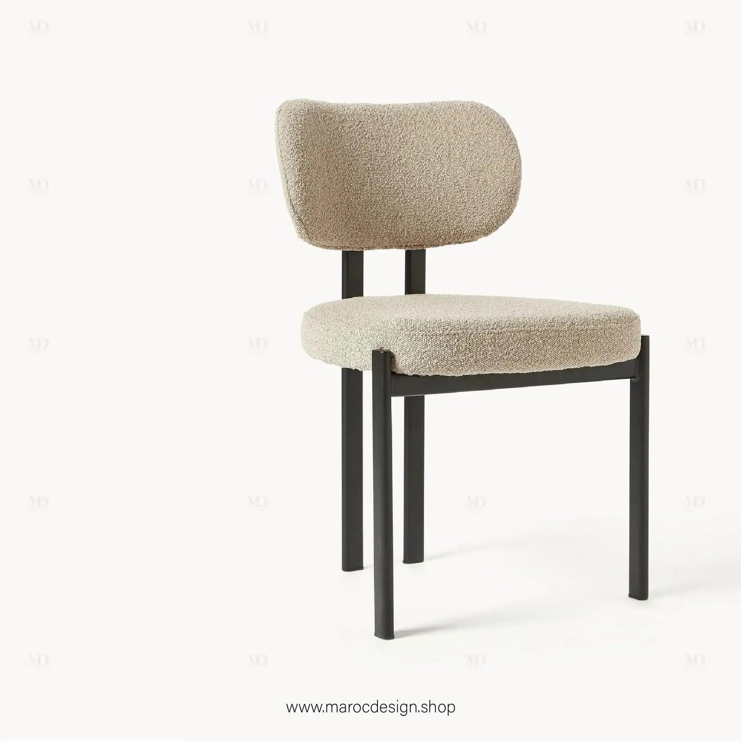 CASTRO - La Chaise minimaliste adapté pour Salle à manger ou Bureau-Chaise, Table à Manger,-Maroc Design-Blanc-Maroc Design