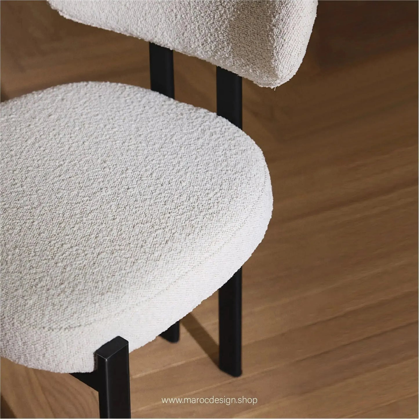 CASTRO - La Chaise minimaliste adapté pour Salle à manger ou Bureau-Chaise, Table à Manger,-Maroc Design-Blanc-Maroc Design