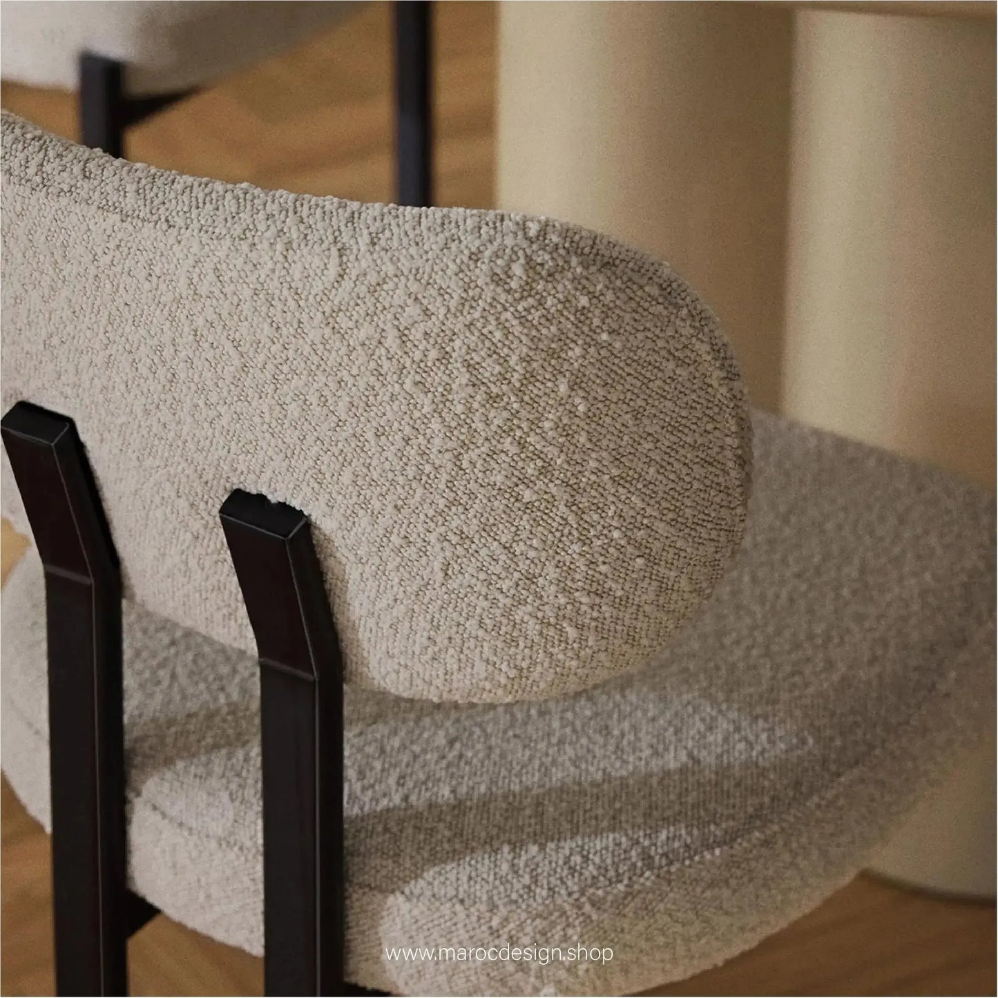 CASTRO - La Chaise minimaliste adapté pour Salle à manger ou Bureau-Chaise, Table à Manger,-Maroc Design-Blanc-Maroc Design