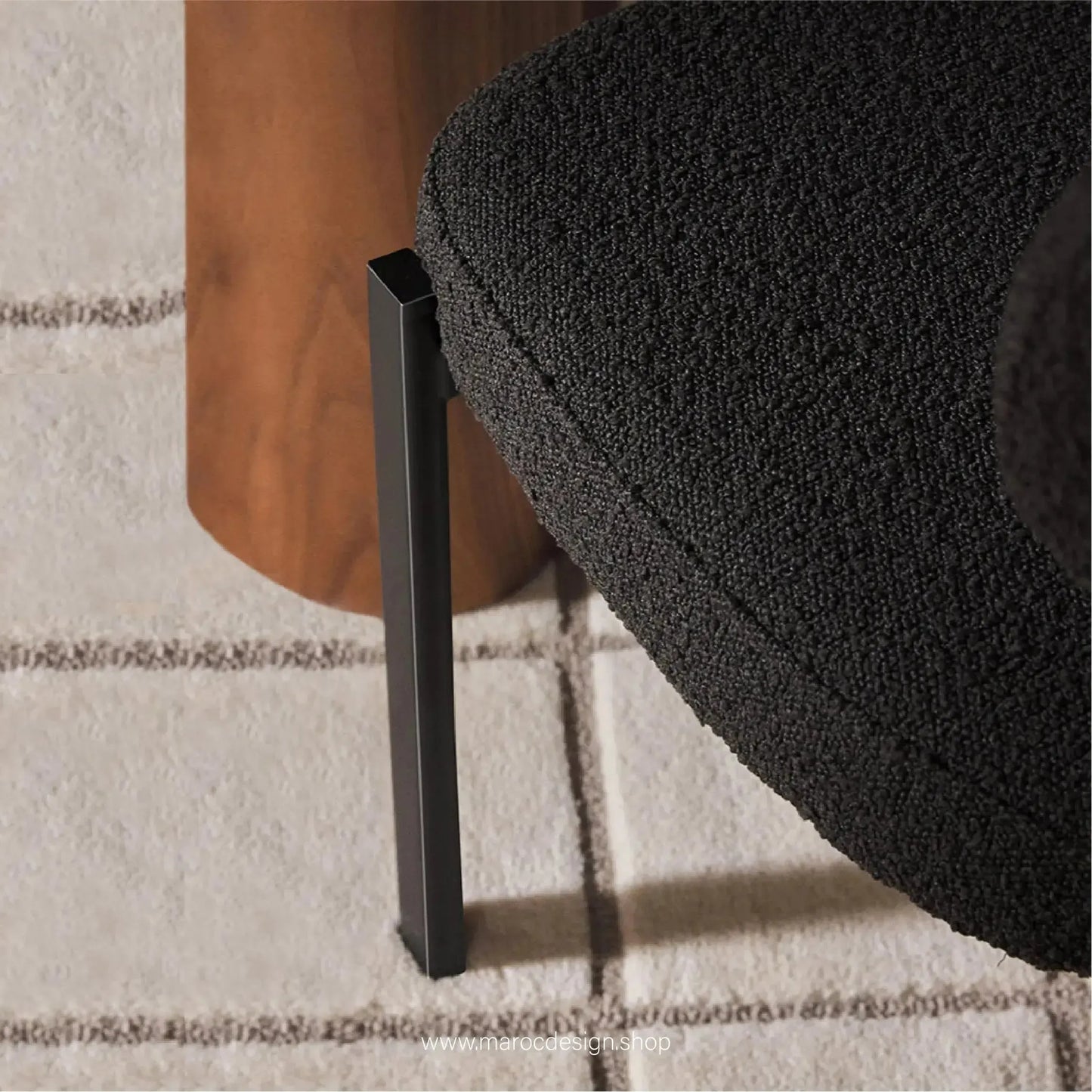 CASTRO - La Chaise minimaliste adapté pour Salle à manger ou Bureau-Chaise, Table à Manger,-Maroc Design-Blanc-Maroc Design