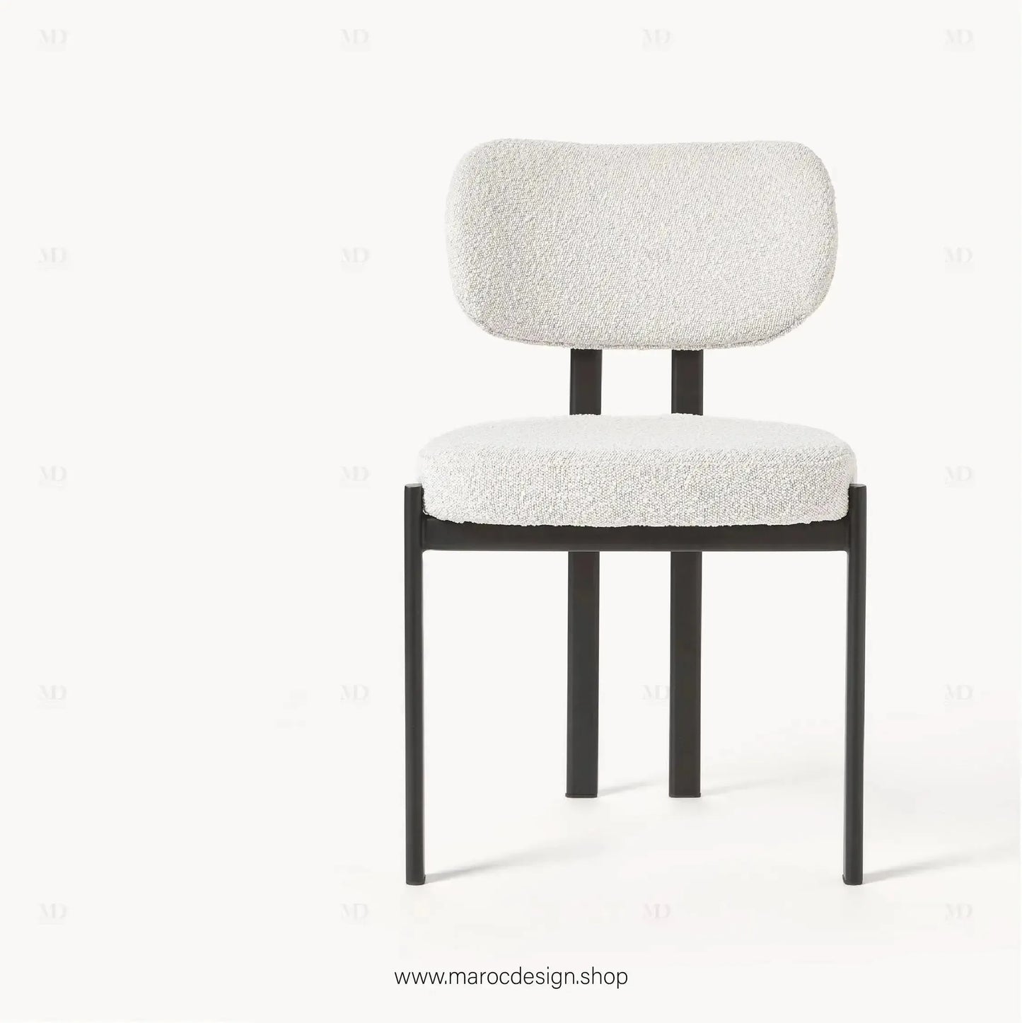 CASTRO - La Chaise minimaliste adapté pour Salle à manger ou Bureau-Chaise, Table à Manger,-Maroc Design-Blanc-Maroc Design