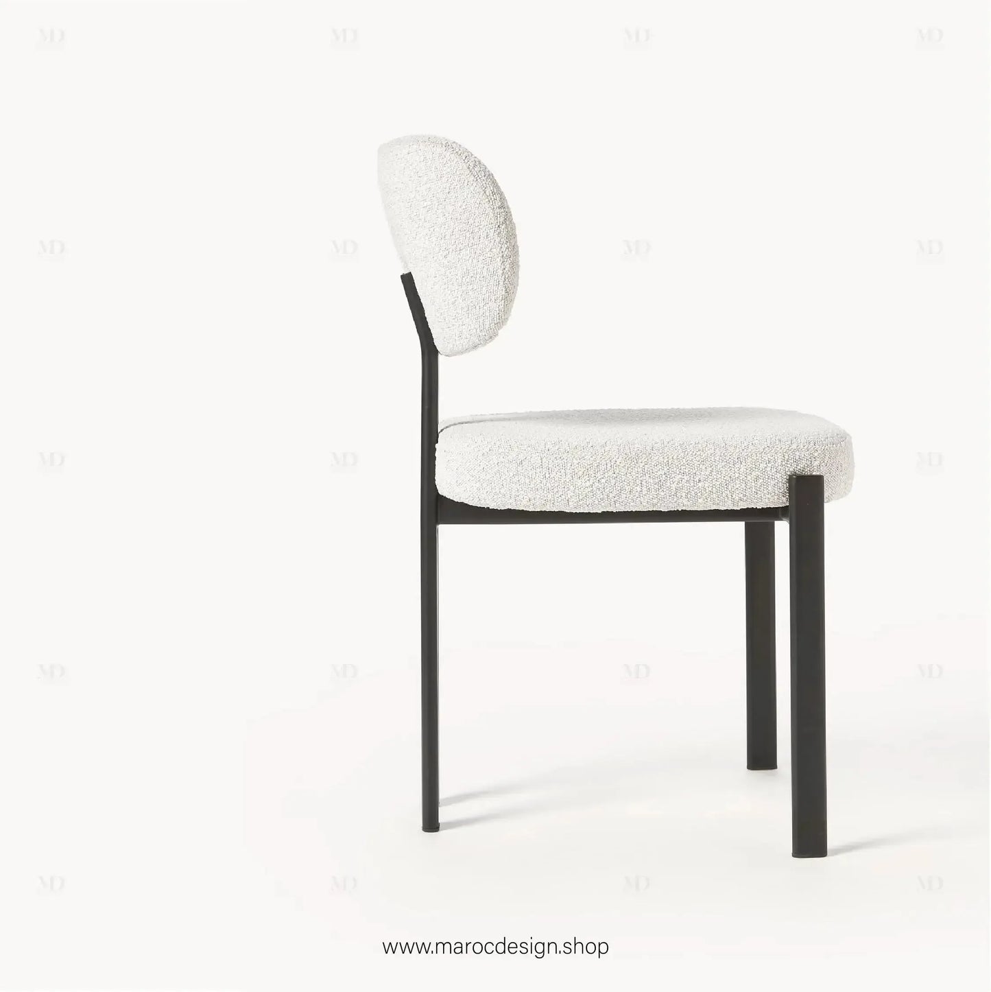 CASTRO - La Chaise minimaliste adapté pour Salle à manger ou Bureau-Chaise, Table à Manger,-Maroc Design-Blanc-Maroc Design