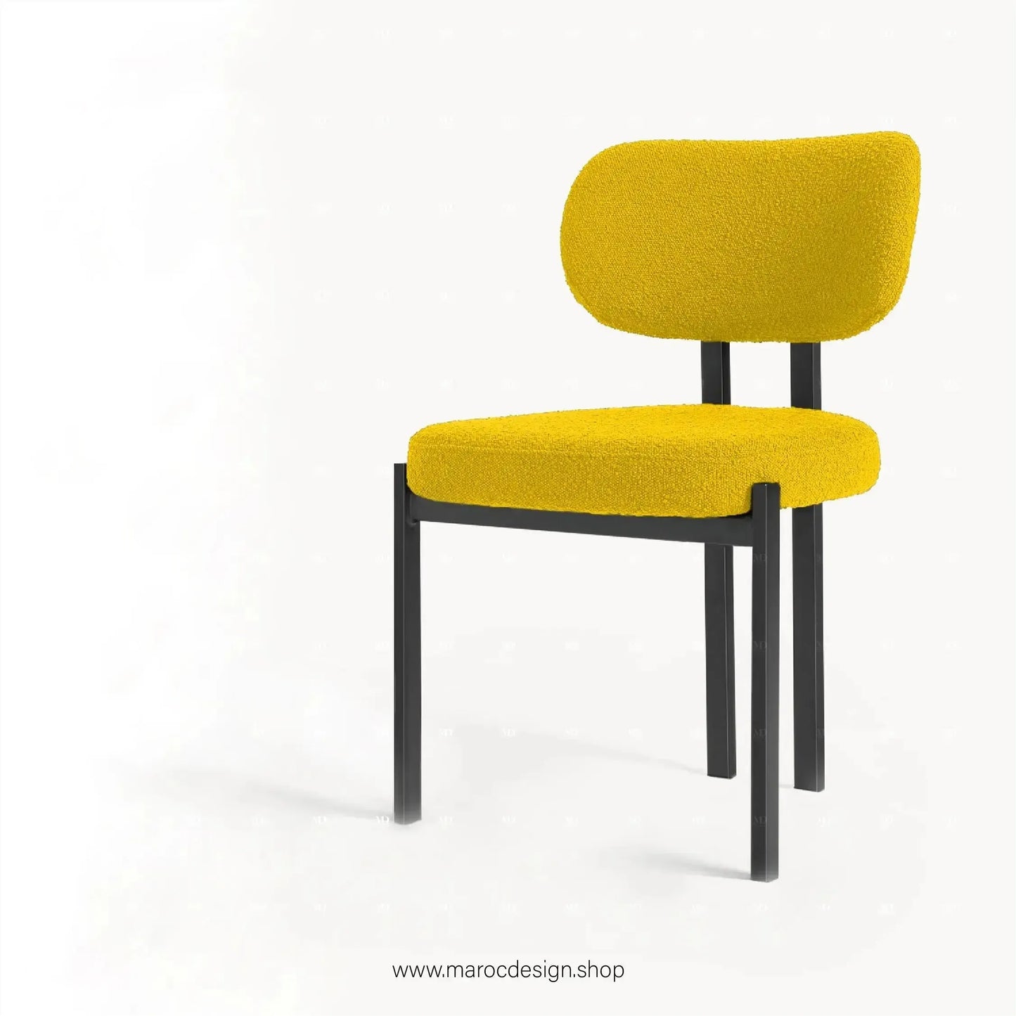 CASTRO - La Chaise minimaliste adapté pour Salle à manger ou Bureau-Chaise, Table à Manger,-Maroc Design-Jaune-Maroc Design