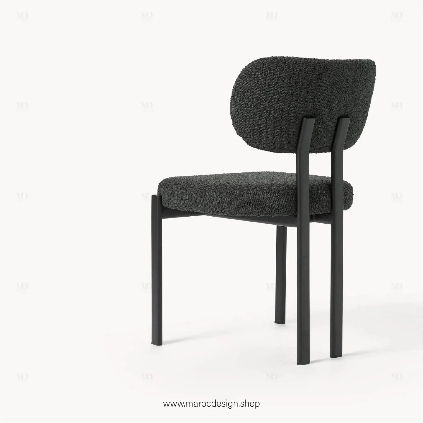 CASTRO - La Chaise minimaliste adapté pour Salle à manger ou Bureau-Chaise, Table à Manger,-Maroc Design-Noir-Maroc Design