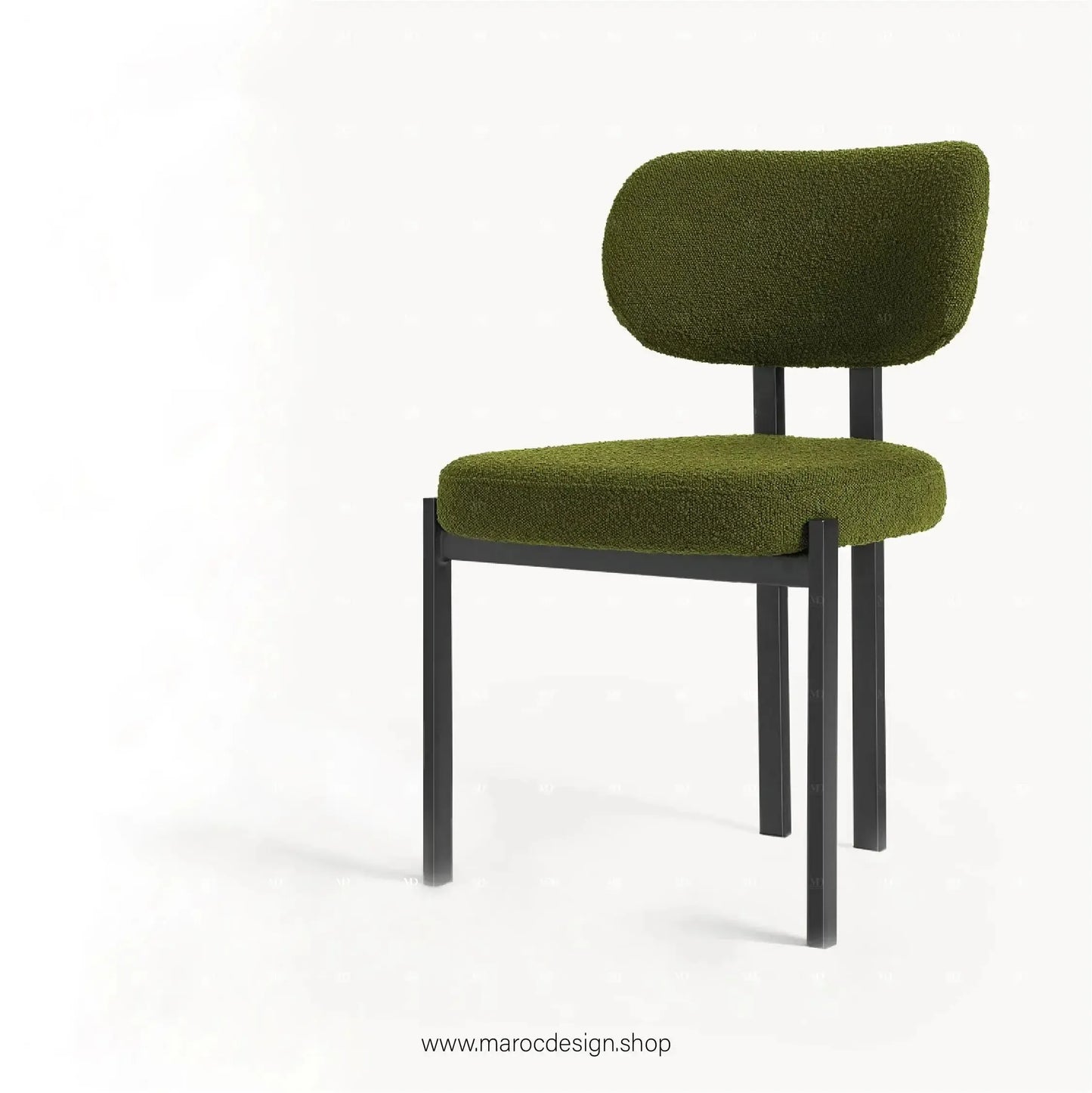CASTRO - La Chaise minimaliste adapté pour Salle à manger ou Bureau-Chaise, Table à Manger,-Maroc Design-Vert-Maroc Design