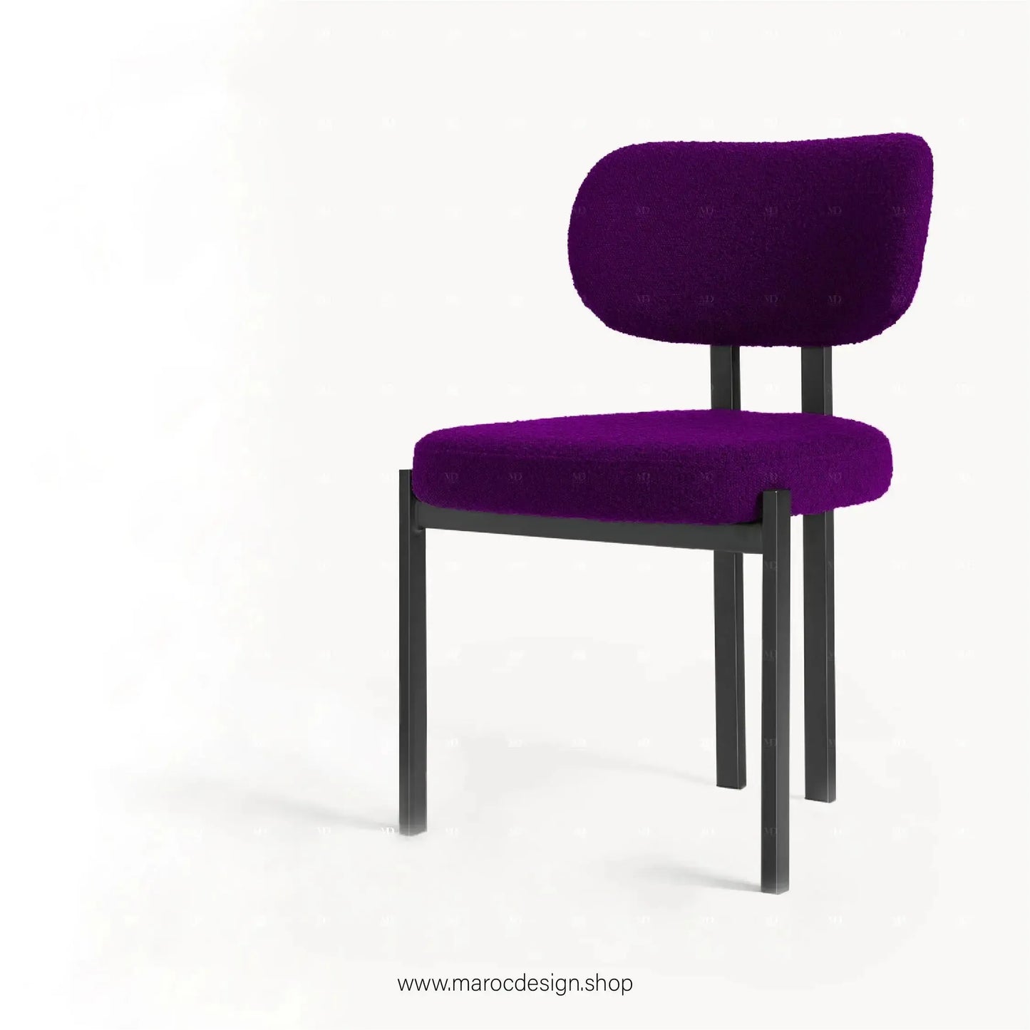 CASTRO - La Chaise minimaliste adapté pour Salle à manger ou Bureau-Chaise, Table à Manger,-Maroc Design-Violet-Maroc Design