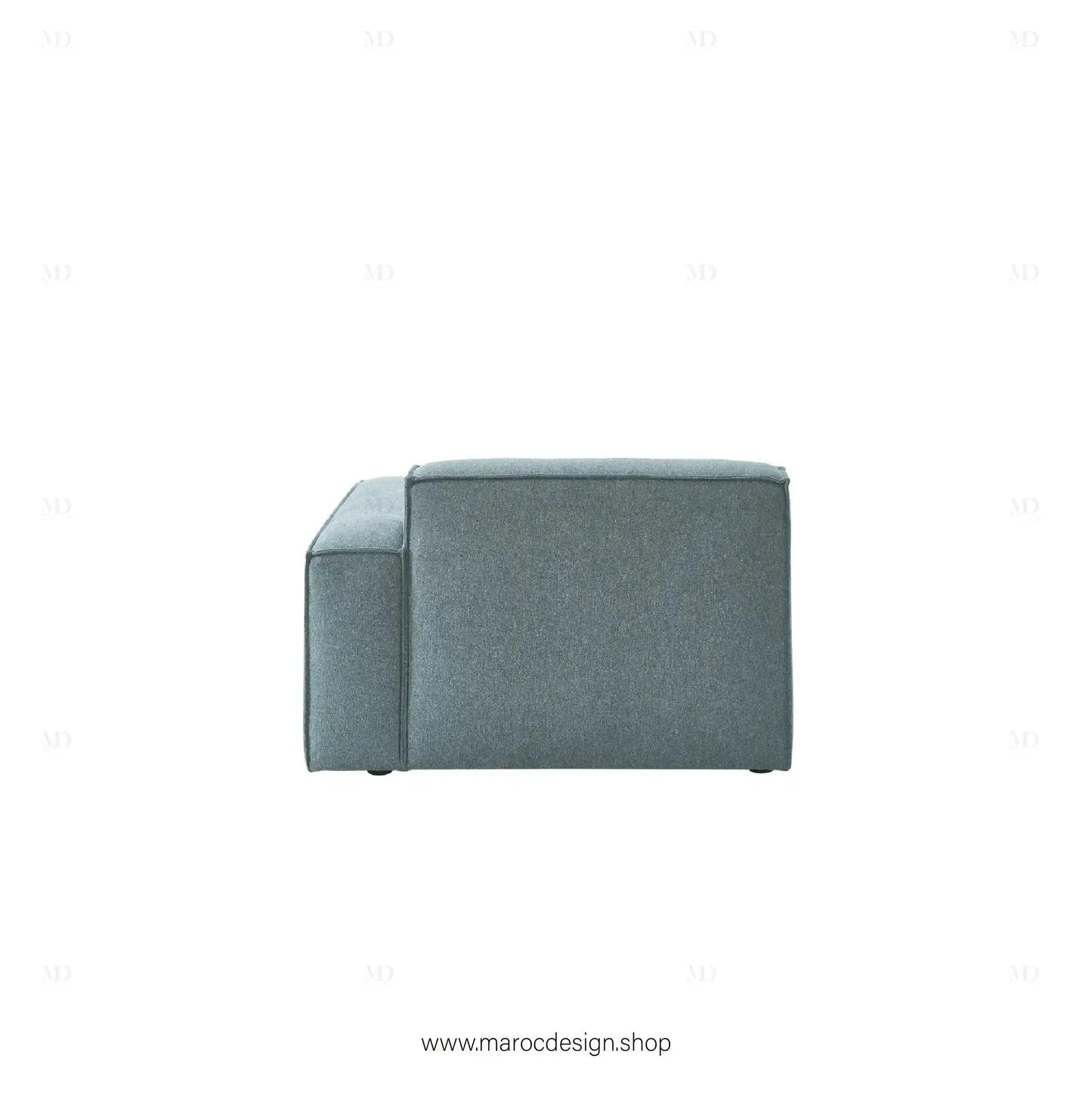 Canapé avec Accoudoir Droit BOXTER - Élégance Moderne et Modulabilité-canapé, fauteil, Meridienne,-Maroc Design-Noir-Maroc Design