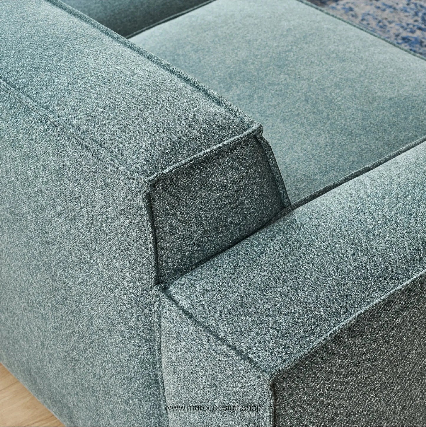 Canapé avec Accoudoir Droit BOXTER - Élégance Moderne et Modulabilité-canapé, fauteil, Meridienne,-Maroc Design-Noir-Maroc Design