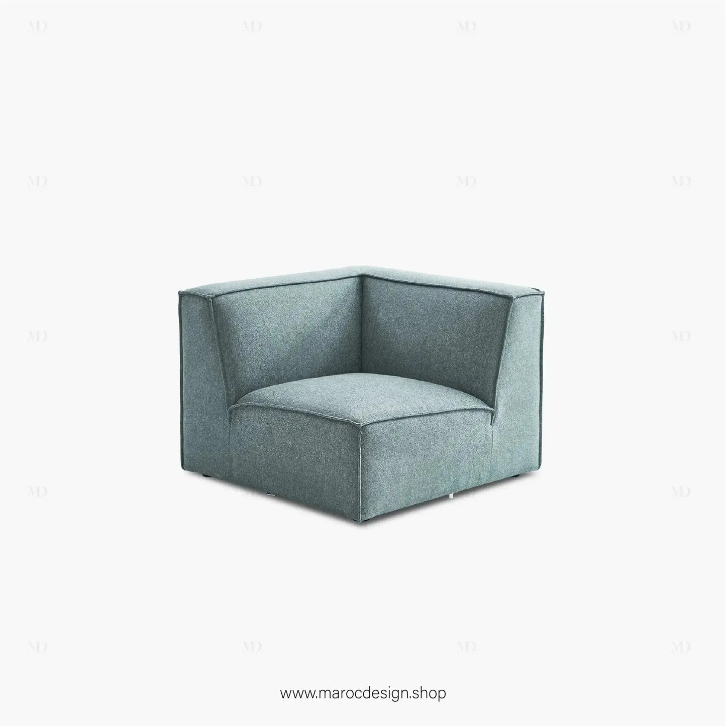 Canapé d'Angle BOXTER - Élégance Moderne et Modulabilité-canapé, fauteil, Meridienne,-Maroc Design-Noir-Maroc Design