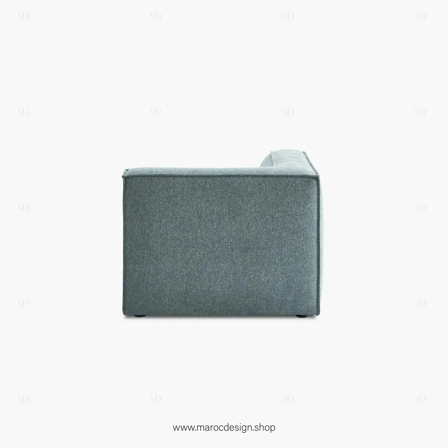 Canapé d'Angle BOXTER - Élégance Moderne et Modulabilité-canapé, fauteil, Meridienne,-Maroc Design-Noir-Maroc Design