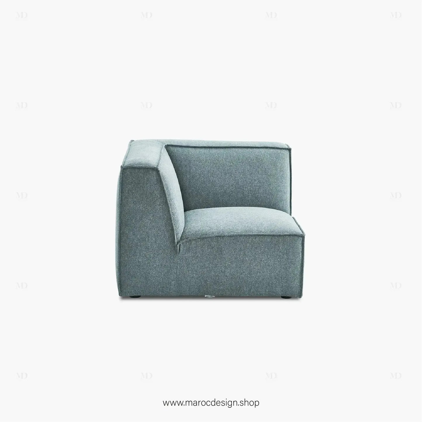 Canapé d'Angle BOXTER - Élégance Moderne et Modulabilité-canapé, fauteil, Meridienne,-Maroc Design-Noir-Maroc Design