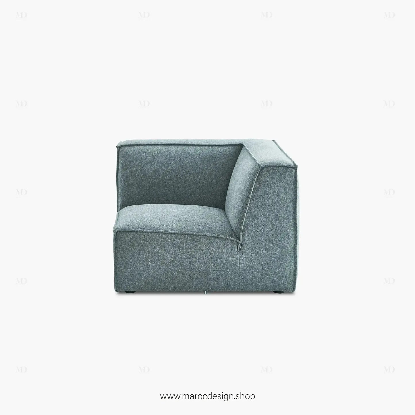 Canapé d'Angle BOXTER - Élégance Moderne et Modulabilité-canapé, fauteil, Meridienne,-Maroc Design-Noir-Maroc Design