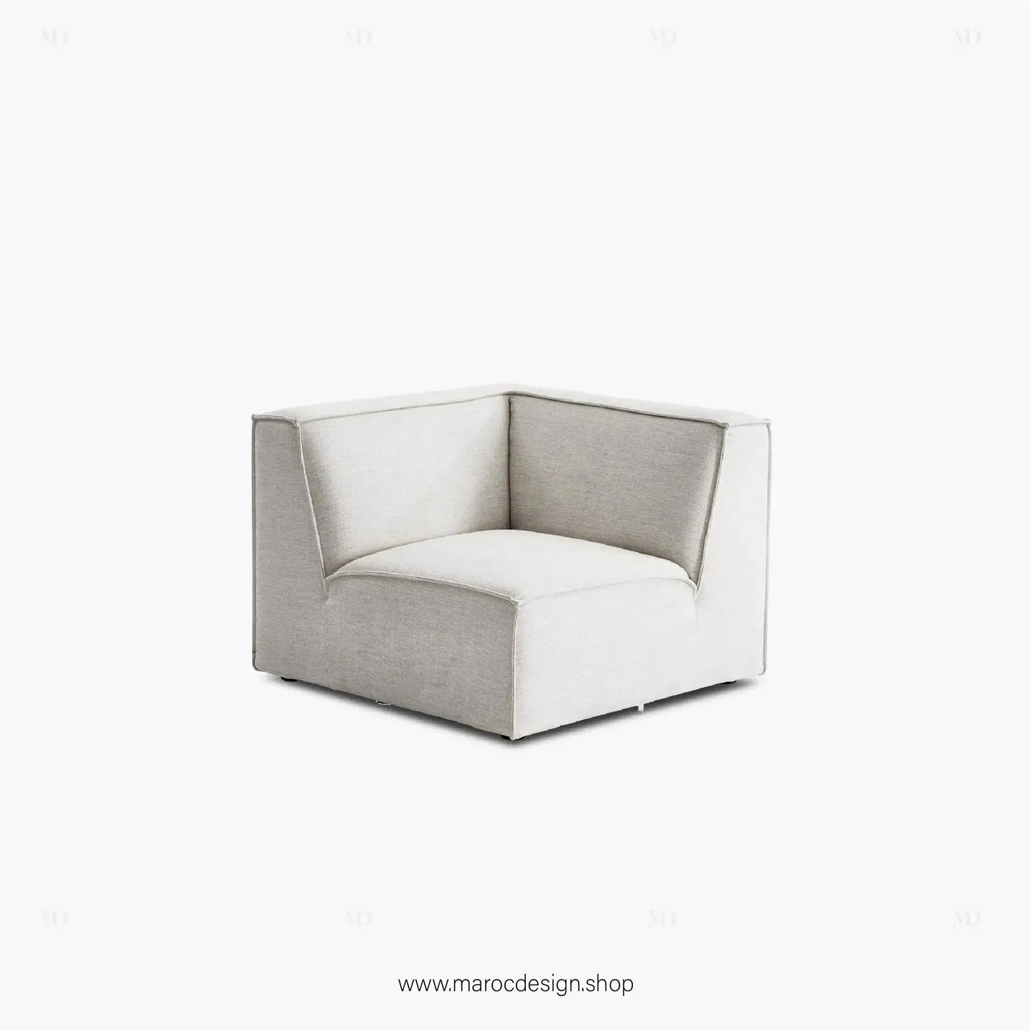 Canapé d'Angle BOXTER - Élégance Moderne et Modulabilité-canapé, fauteil, Meridienne,-Maroc Design-Noir-Maroc Design