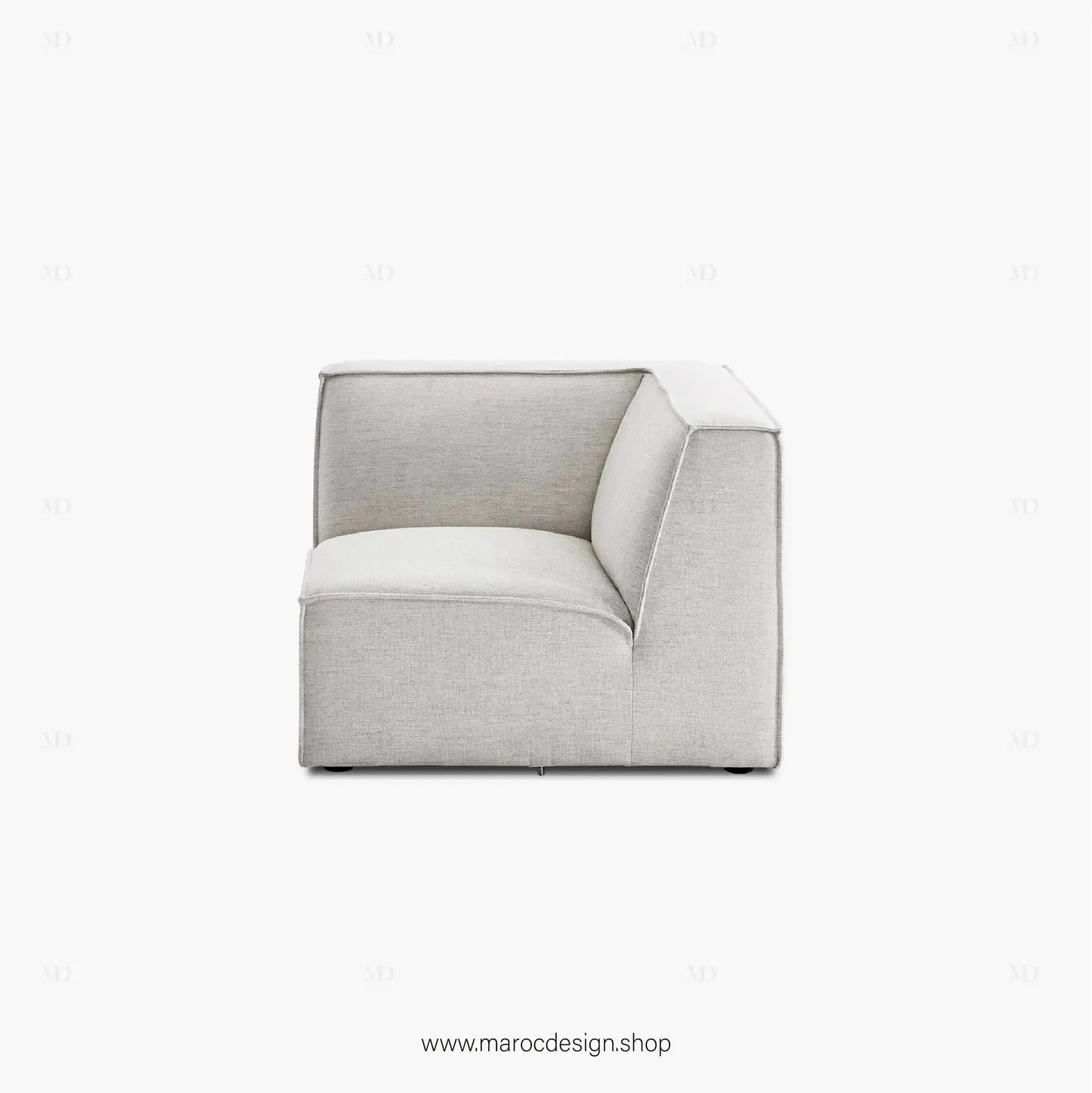 Canapé d'Angle BOXTER - Élégance Moderne et Modulabilité-canapé, fauteil, Meridienne,-Maroc Design-Noir-Maroc Design