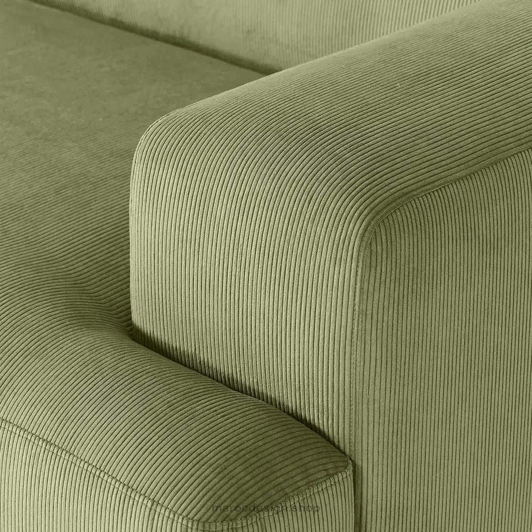 Canapé d'Angle Modulable MELVANA XXL Vert Olive – Confort & Élégance | Maroc Design-canapé, fauteil, Pouf, Meridienne-Maroc Design-Maroc Design