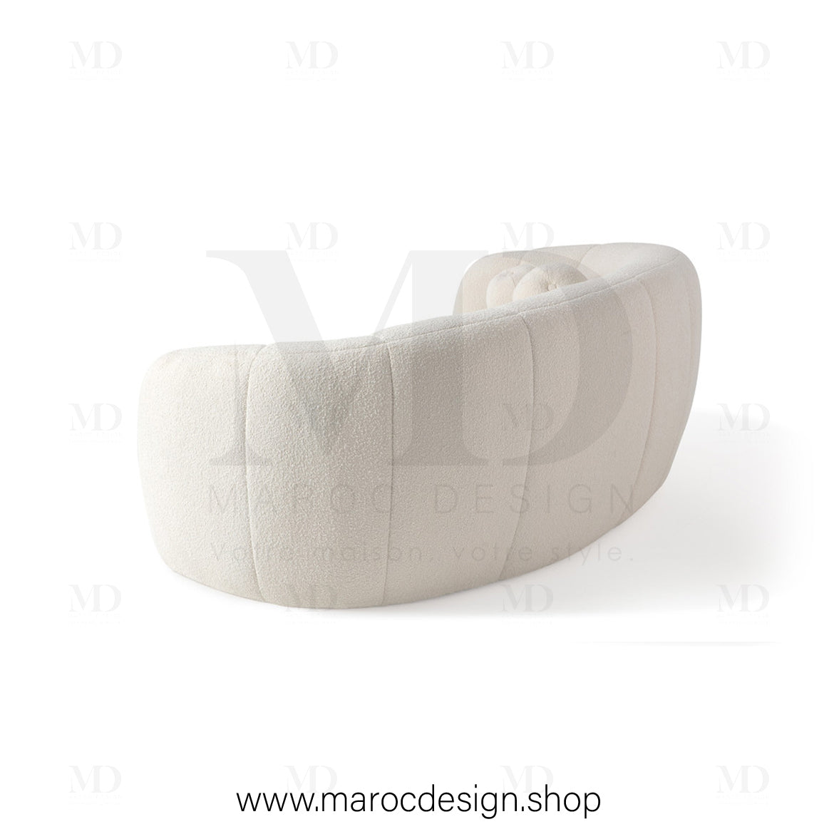Canapé ALEXIS 3 Places Blanc – Design Moderne & Confort Haut de Gamme | Maroc Design