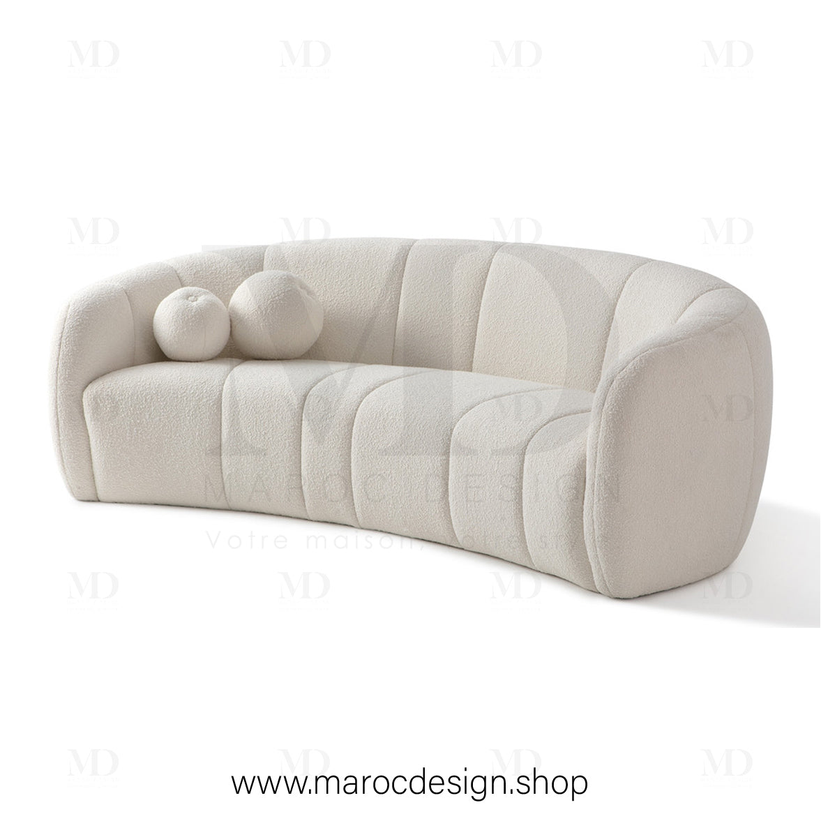Canapé ALEXIS 3 Places Blanc – Design Moderne & Confort Haut de Gamme | Maroc Design