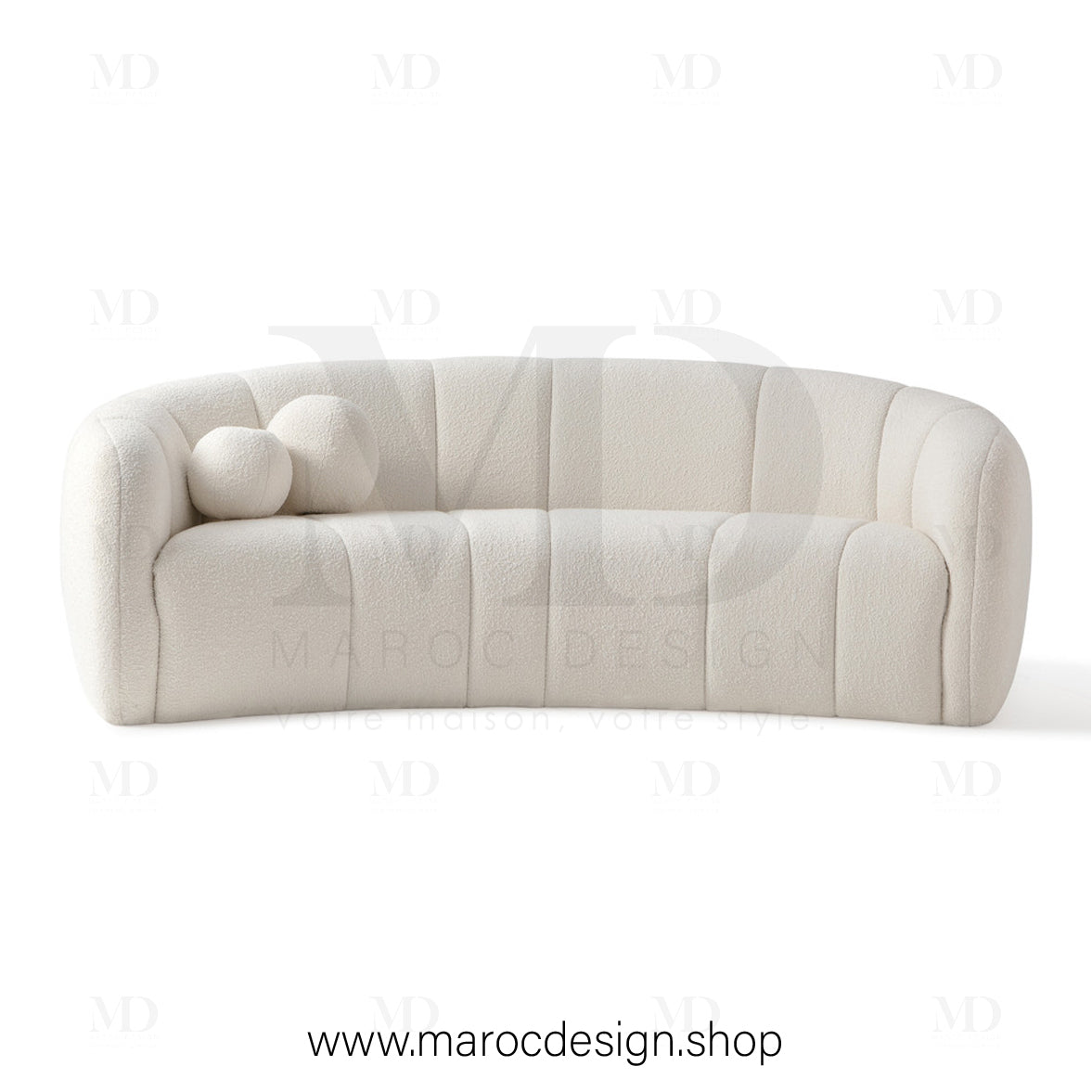 Canapé ALEXIS 3 Places Blanc – Design Moderne & Confort Haut de Gamme | Maroc Design