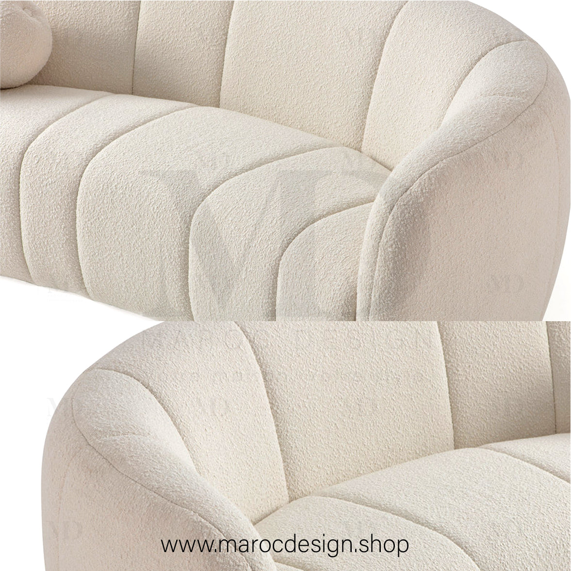 Canapé ALEXIS 3 Places Blanc – Design Moderne & Confort Haut de Gamme | Maroc Design