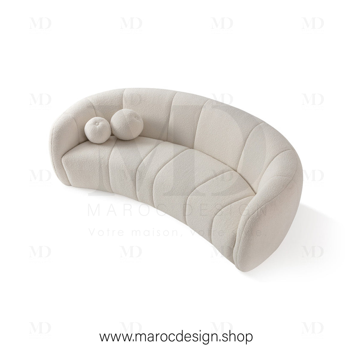 Canapé ALEXIS 3 Places Blanc – Design Moderne & Confort Haut de Gamme | Maroc Design