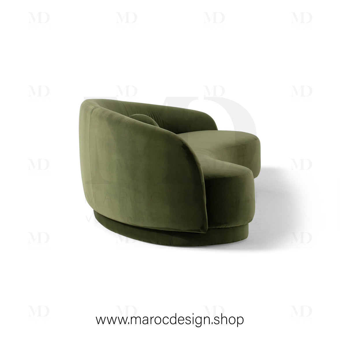 Canapé ALEXIS 3 Places Velours Vert – Design Moderne & Confort Premium | Maroc Design