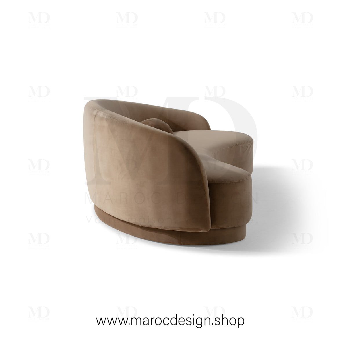 Canapé ALEXIS 3 Places en Velours Beige | Design Moderne & Confort Haut de Gamme - Maroc Design