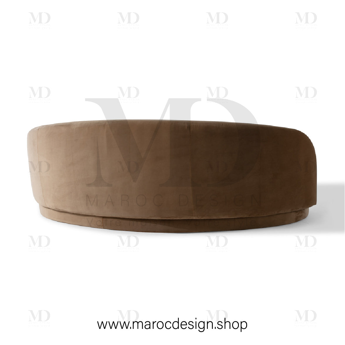 Canapé ALEXIS 3 Places en Velours Beige | Design Moderne & Confort Haut de Gamme - Maroc Design