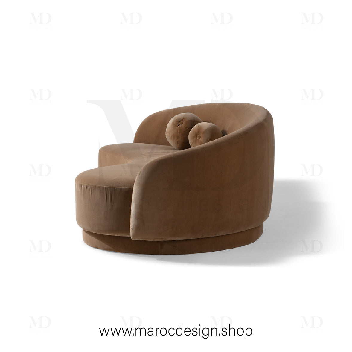 Canapé ALEXIS 3 Places en Velours Beige | Design Moderne & Confort Haut de Gamme - Maroc Design