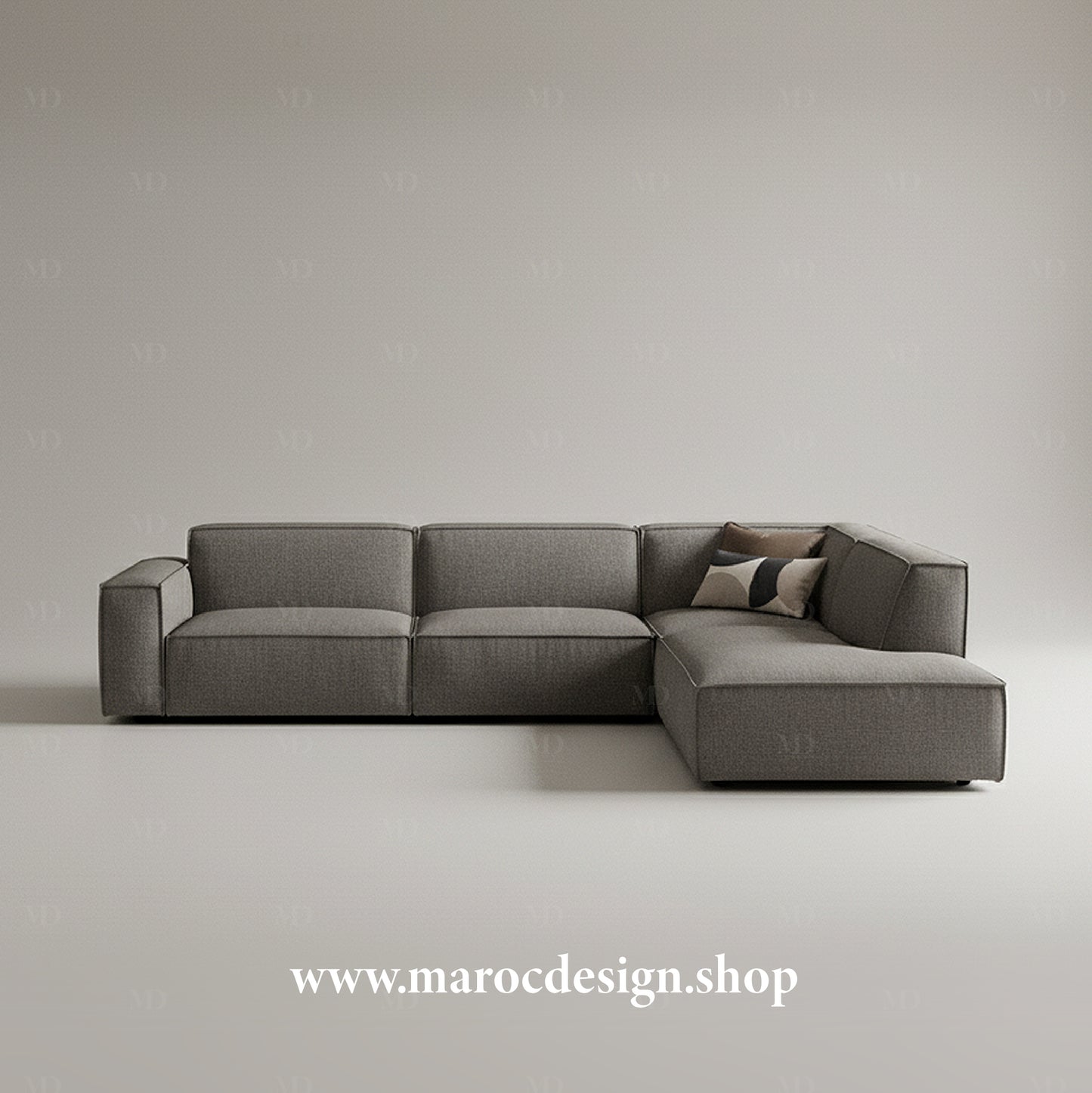 BOXTER Pack Canapé modulable – Tissu Bouclette , canapé d’angle, Maroc Design