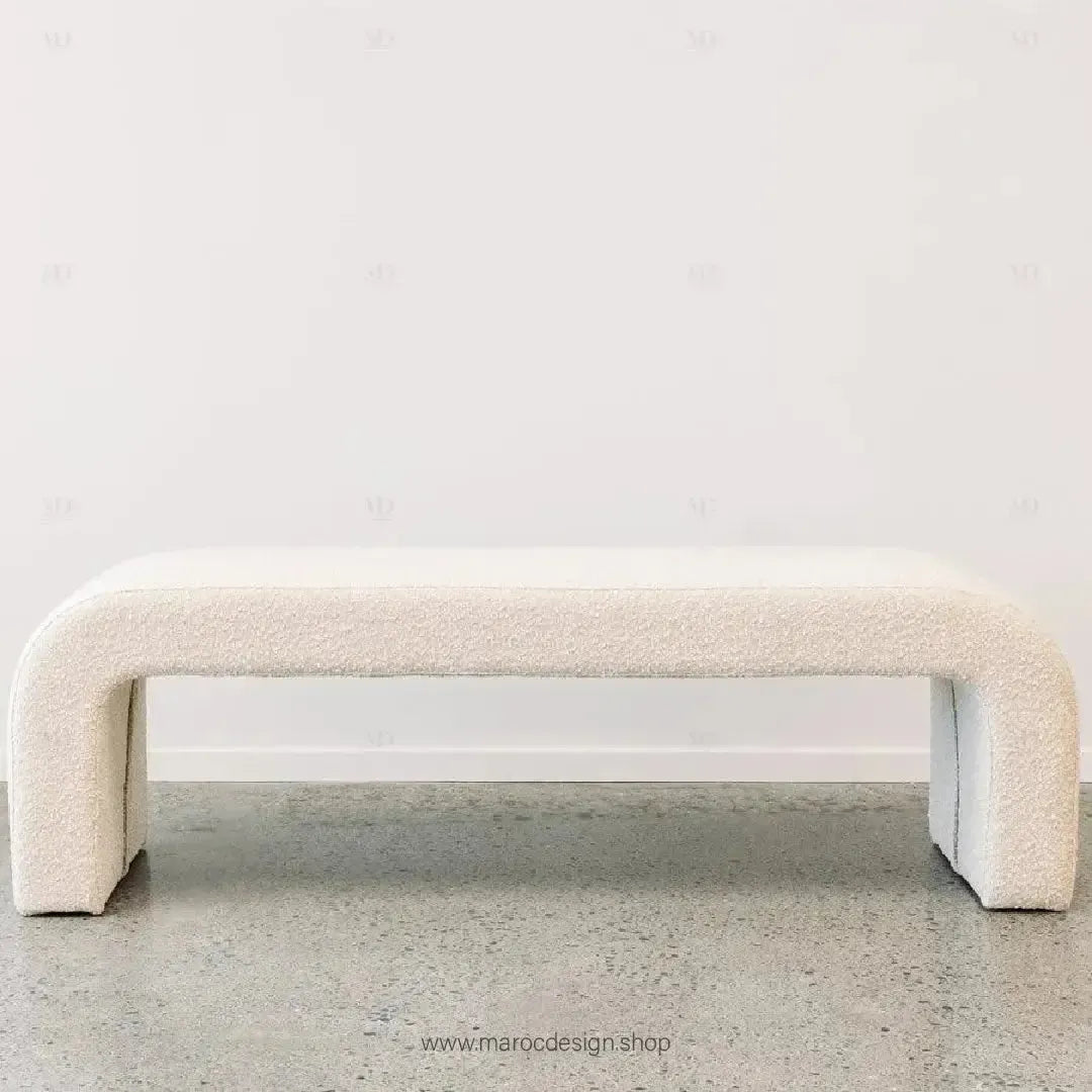 DARLOOD – Tabouret en Tissu Bouclette pour Changer de Chaussures Confort et Élégance par Maroc Design-Banc, Tabouret, Chambre, Réception-Maroc Design-Gris-Maroc Design
