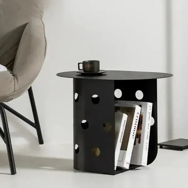 DEISY – Table d'Appoint Polyvalente pour Éclairer Votre Espace / Maroc Design-Table Basse Salon Séjour, table de chevet, Tables de coin, table gigogne-Maroc Design-Noir-Maroc Design