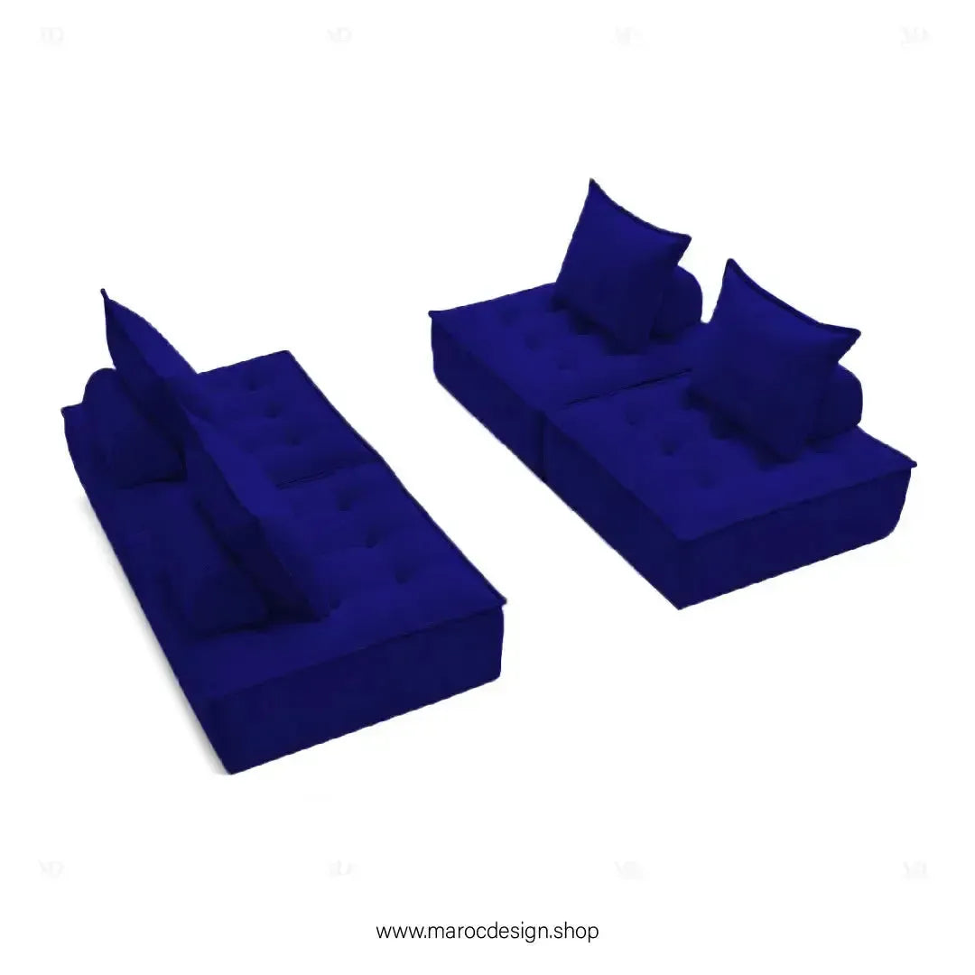 DOMINO Offrez-vous l'élégance modulable avec le canapé de Maroc Design-canapé, fauteil, Pouf, Meridienne, Modilable,-Maroc Design-Blanc-1 Module-Maroc Design